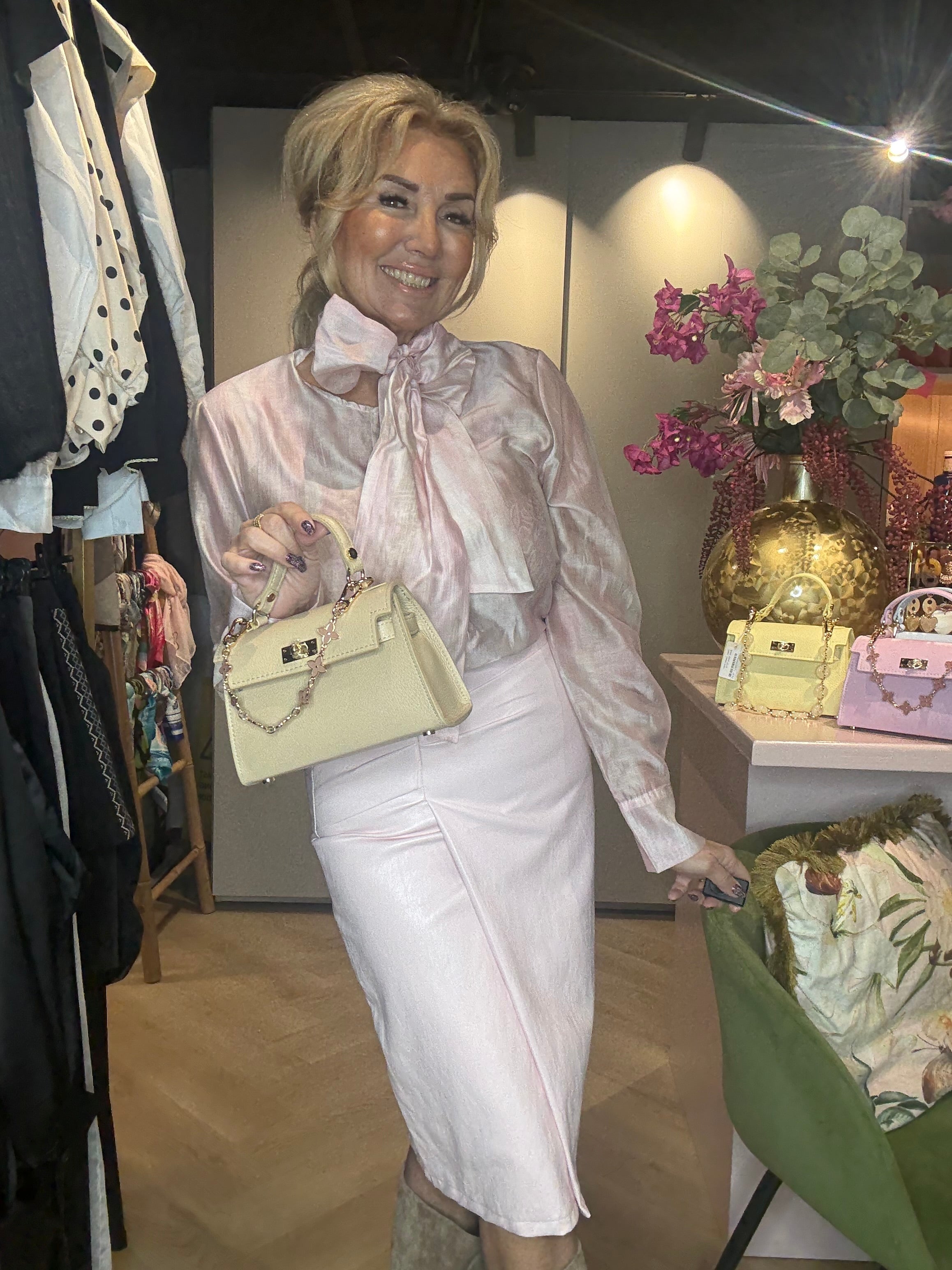 Rok Pink Puh LÆDERLOOK Alida 🌸